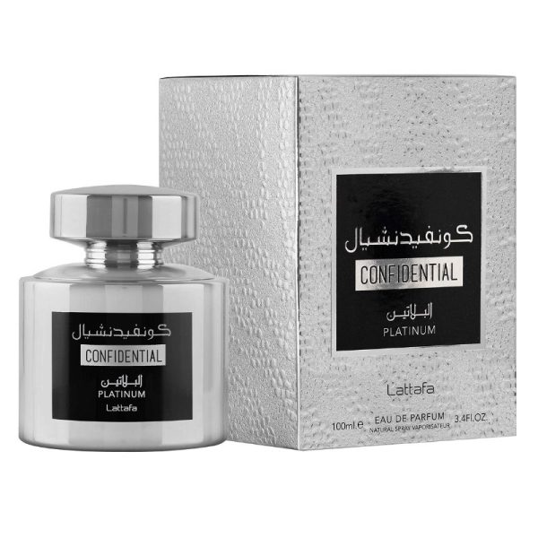 Lattafa Confidential Platinum 3.4 Oz Eau De Parfum