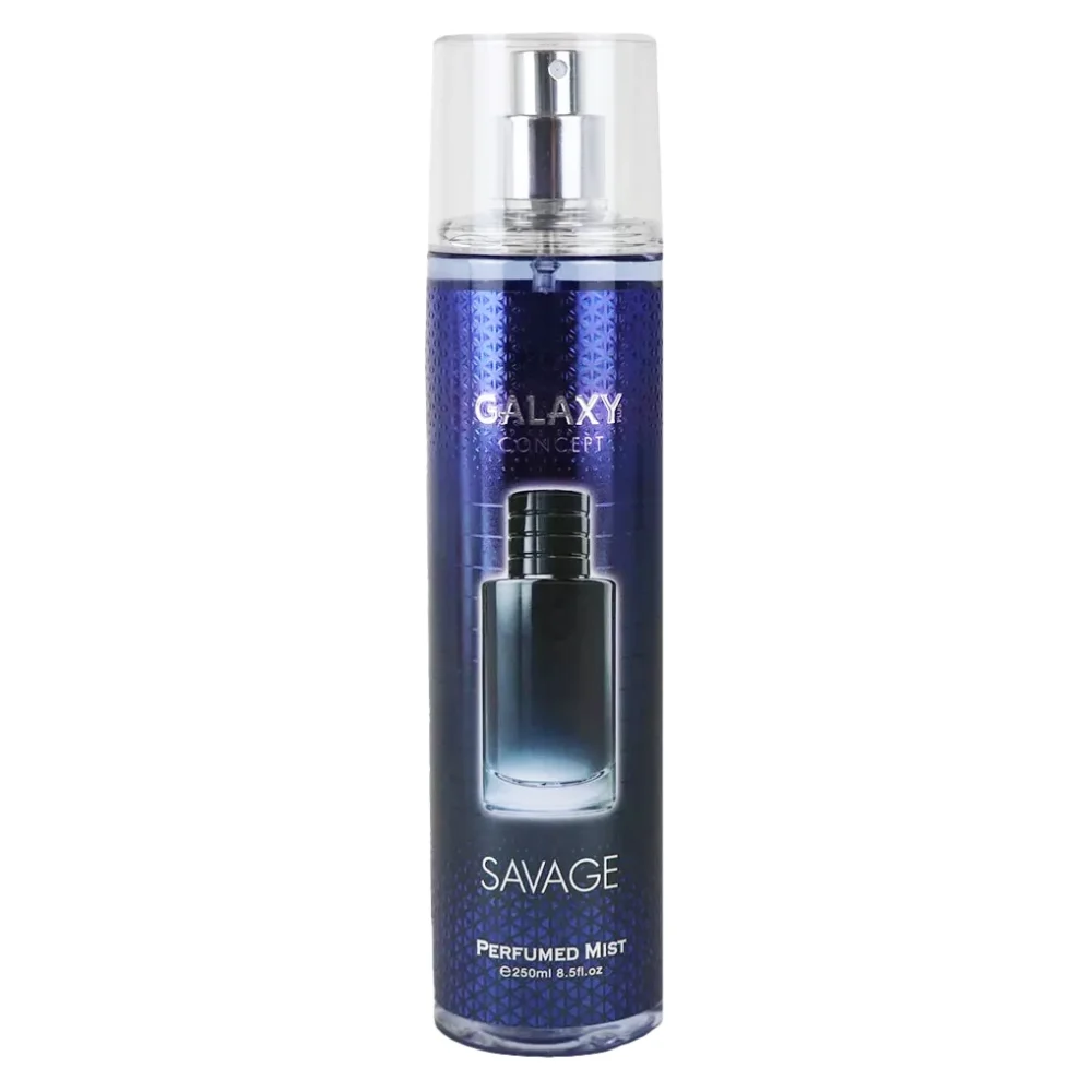 Galaxy Plus Concept Perfumed Mist "Savage" for Men 250ml (12 Pieces)